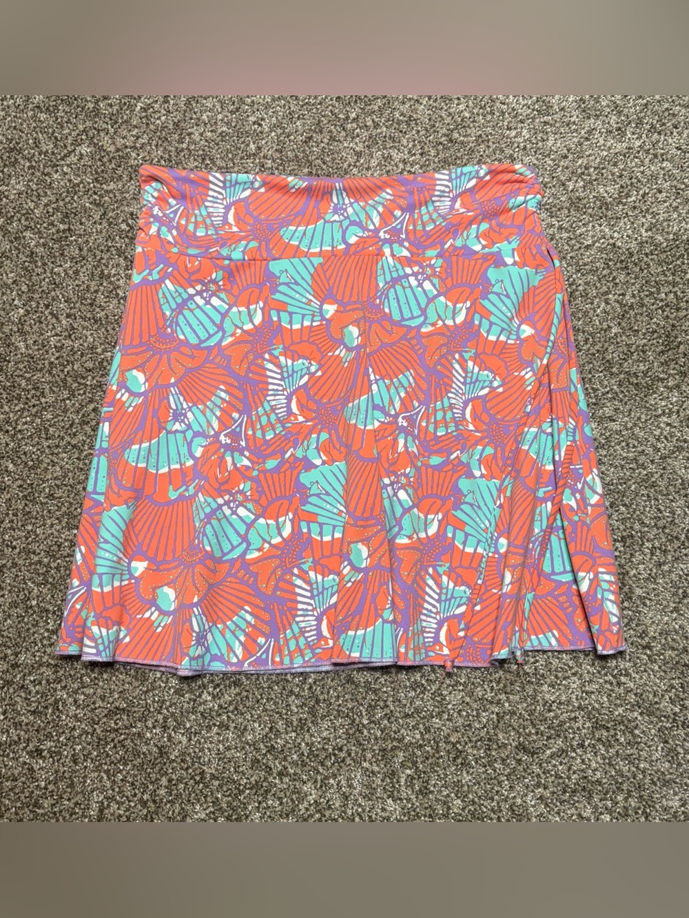 Soybu Skirt Women Medium Stretch Soft Comfort Ruched Waist Colorful Floral - Picture 10 of 10
